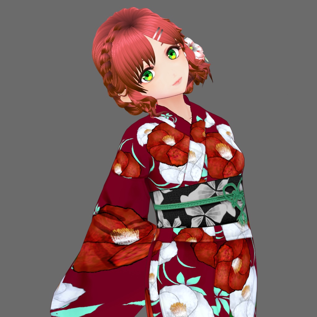 【Vroid】貴方だけの浴衣を仕立てよう(女性・女装用/浴衣+小物セット)