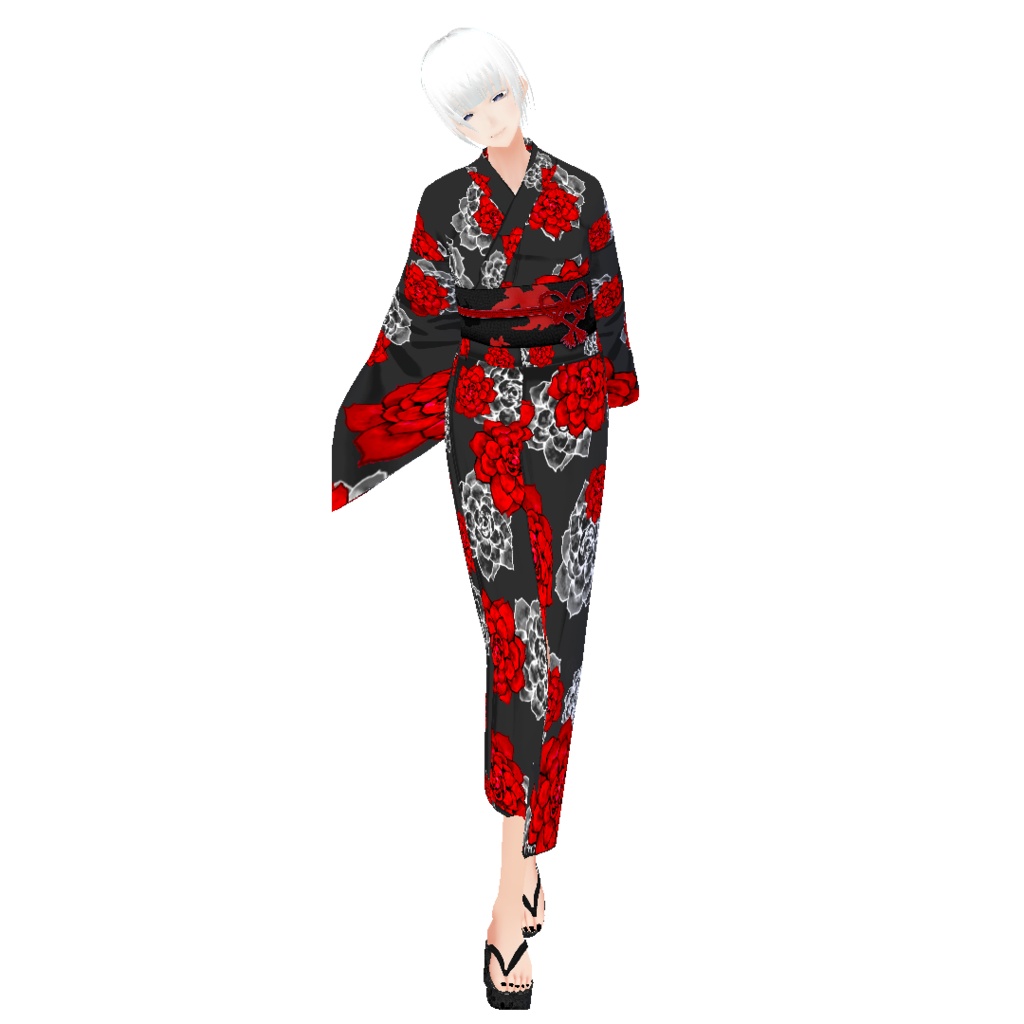 【Vroid】貴方だけの浴衣を仕立てよう(女性・女装用/浴衣+小物セット)