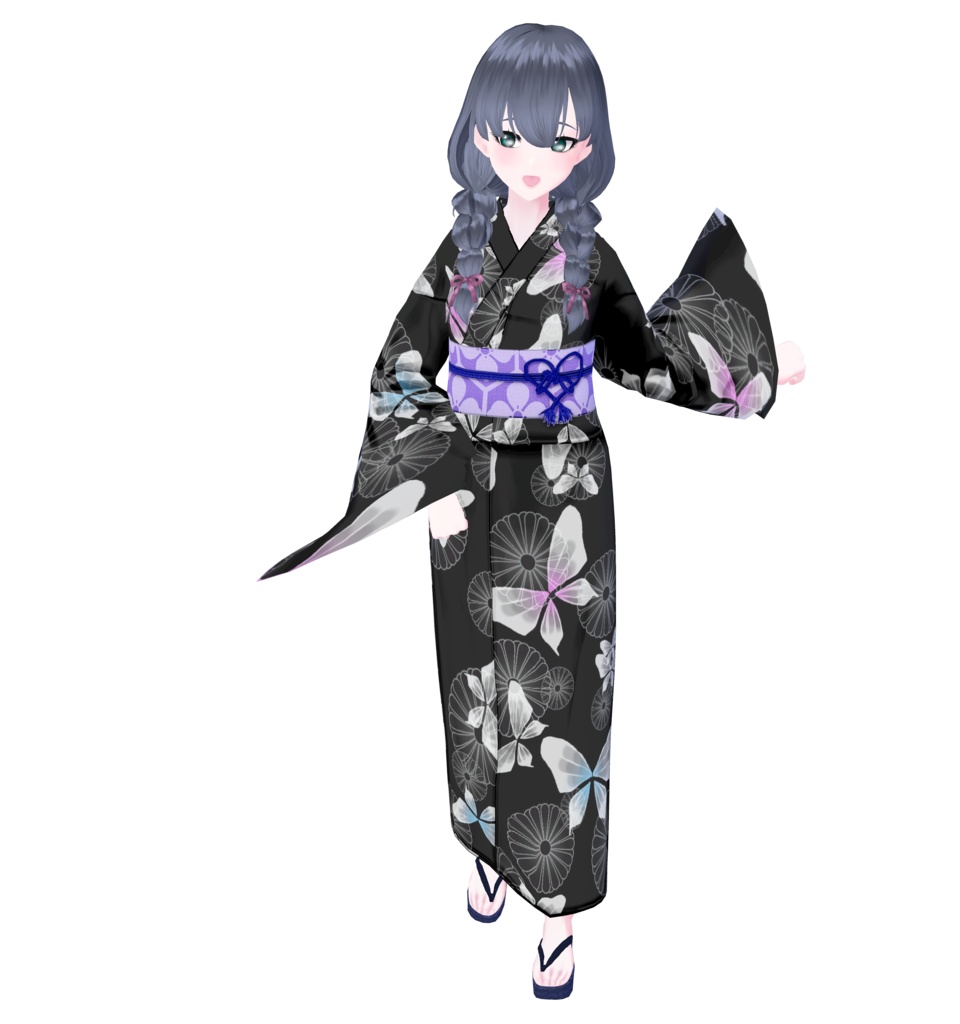 【Vroid】貴方だけの浴衣を仕立てよう(女性・女装用/浴衣+小物セット)