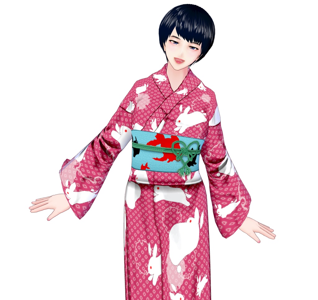 【Vroid】貴方だけの浴衣を仕立てよう(女性・女装用/浴衣+小物セット)
