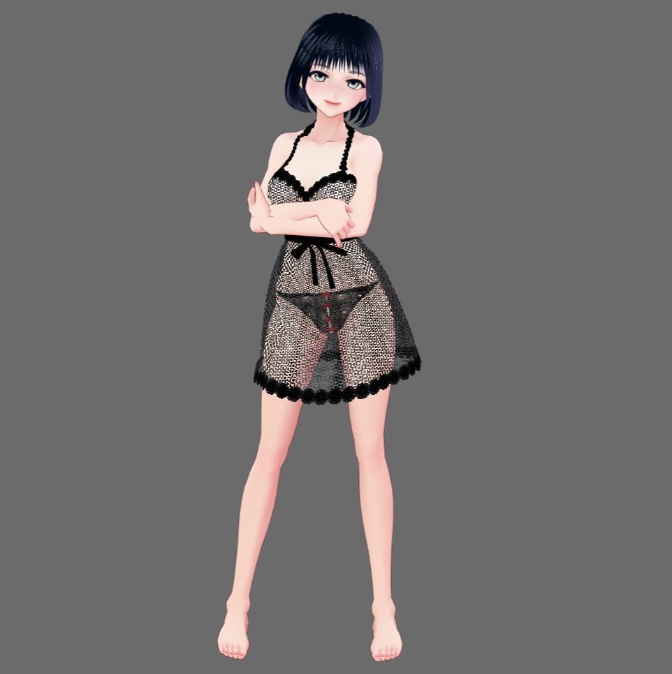 【Vroid】シースルーランジェリー(男女版あり・無料版あり)