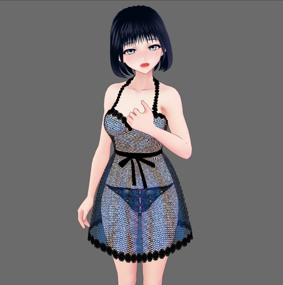 【Vroid】シースルーランジェリー(男女版あり・無料版あり)