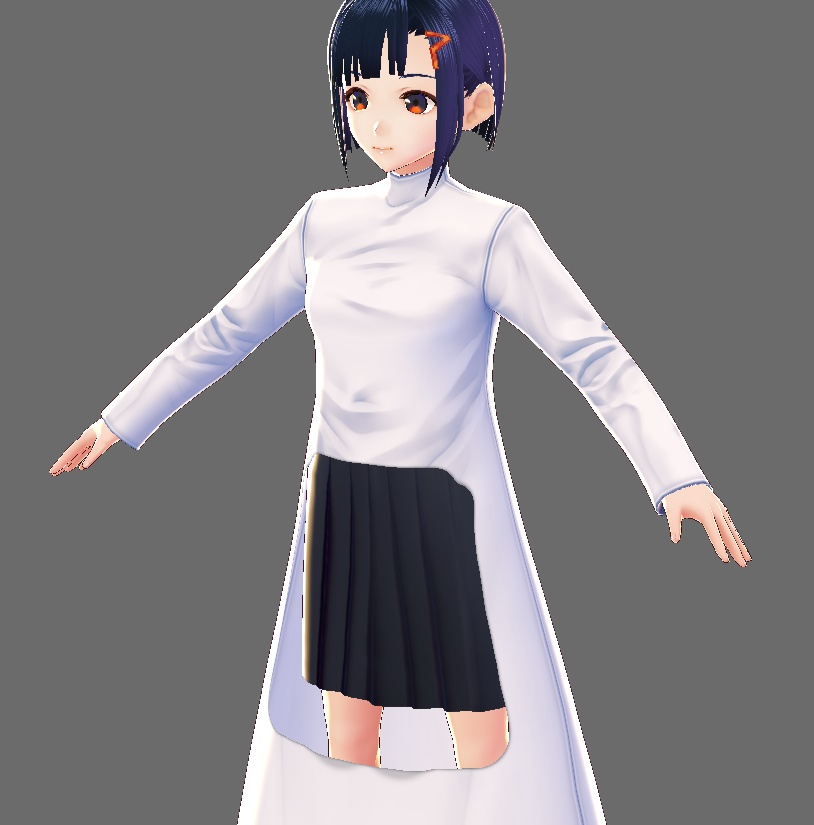 【Vroid】ペンシルスカート版プリーツスカート