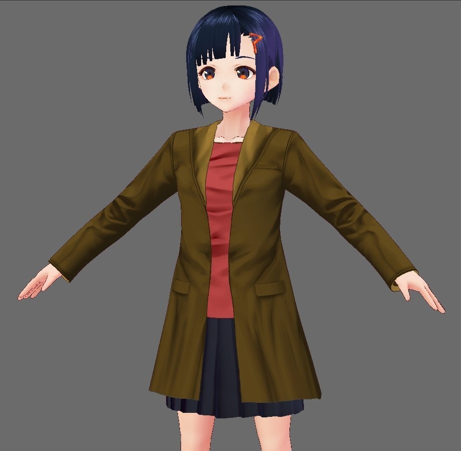 【Vroid】ペンシルスカート版プリーツスカート