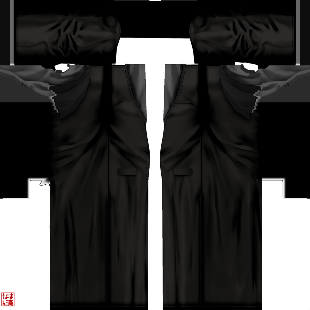 【Vroid】フード付きガウンコート(無料版あり)