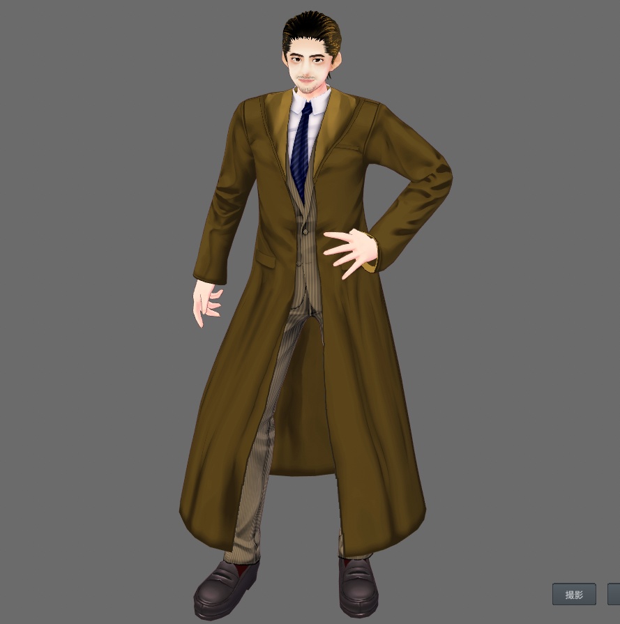 【Vroid】フード付きガウンコート(無料版あり)