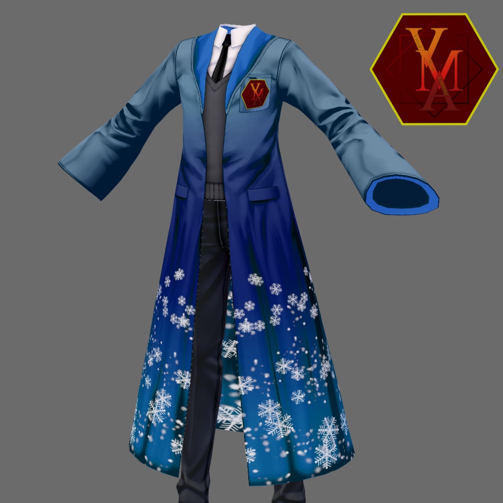 【Vroid】VirtualMagicalAcademy指定ローブ(期間限定無料)