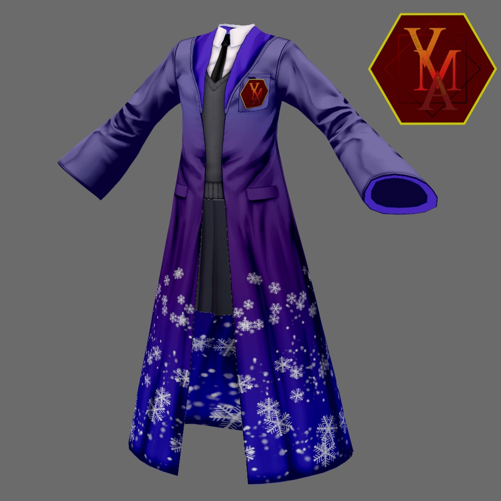 【Vroid】VirtualMagicalAcademy指定ローブ(期間限定無料)