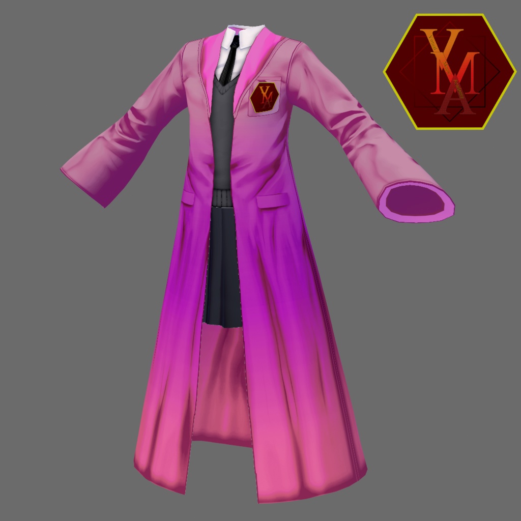 【Vroid】VirtualMagicalAcademy指定ローブ(期間限定無料)