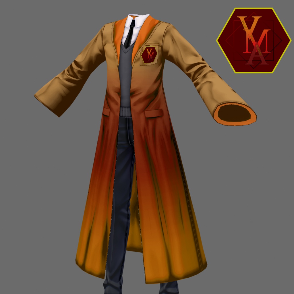 【Vroid】VirtualMagicalAcademy指定ローブ(期間限定無料)