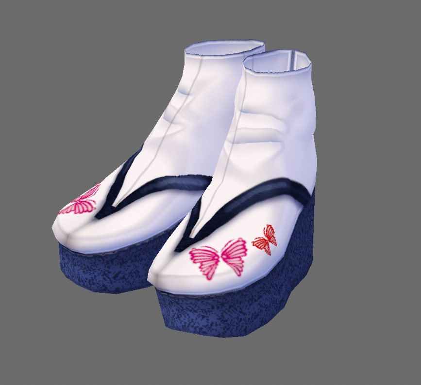 【Vroid】四月卯月・牡丹柄着物(女性・女装用/全3色+草履付)