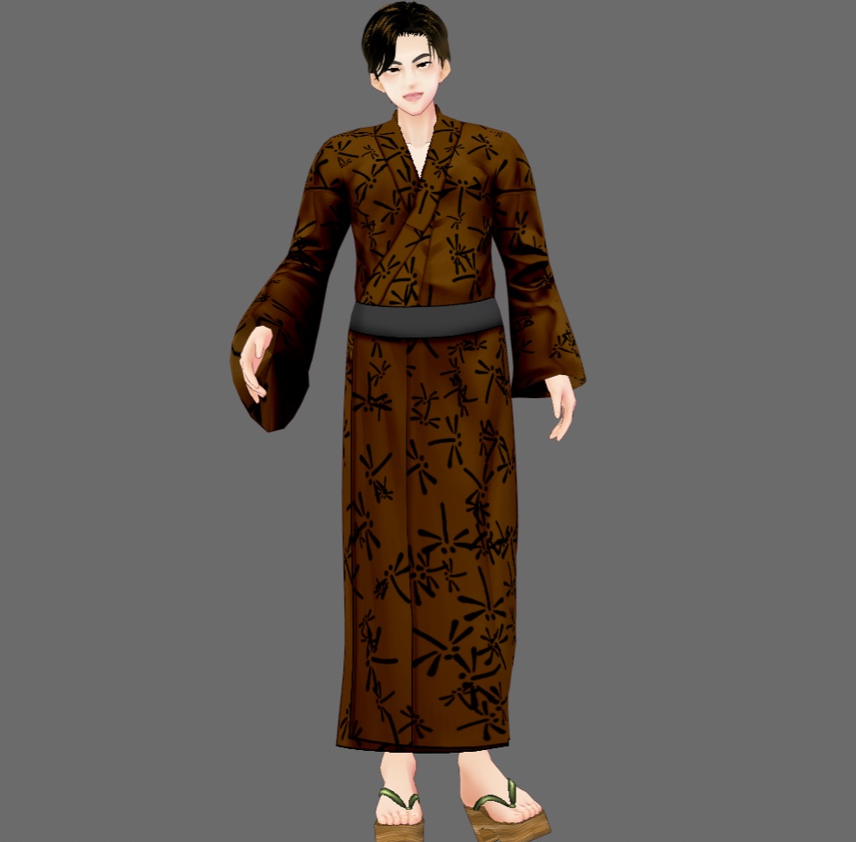 【Vroid】貴方だけの浴衣を仕立てよう(男性用/浴衣+小物セット)