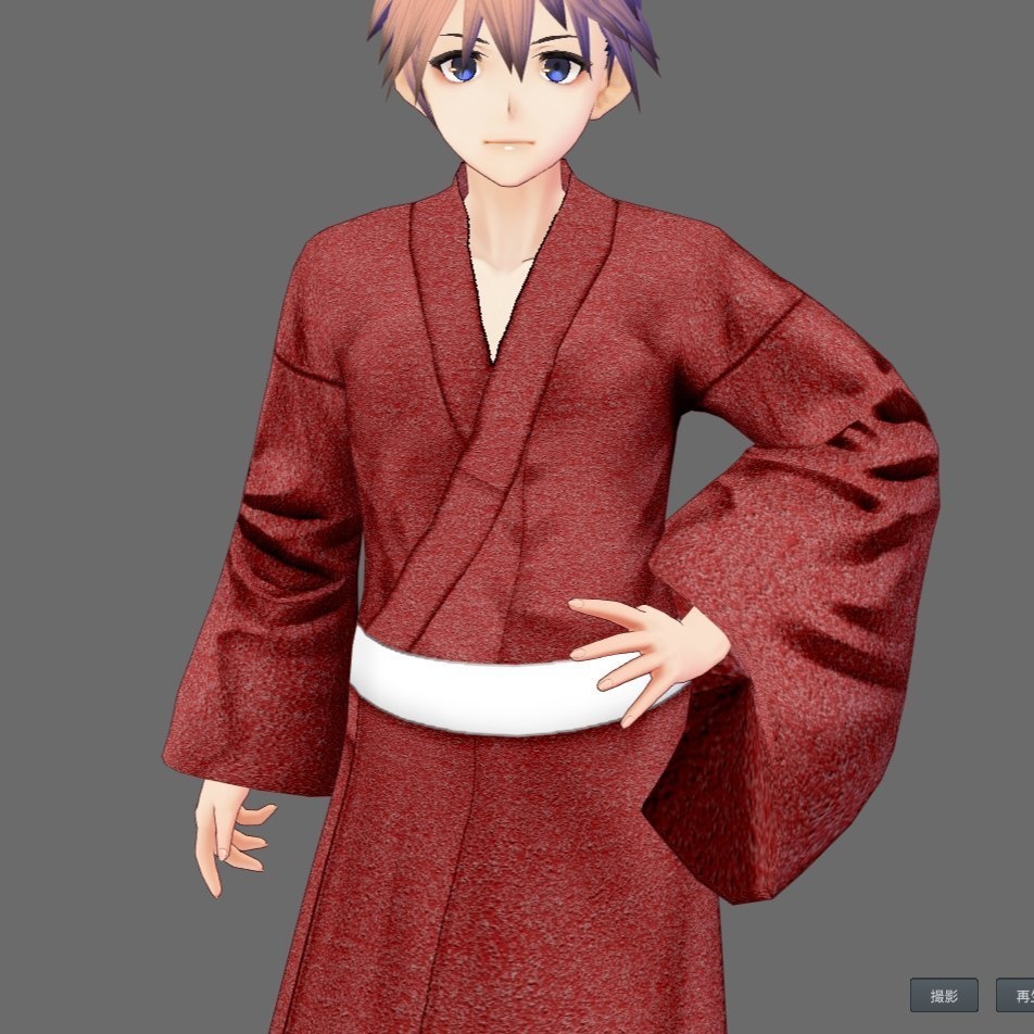 【Vroid】貴方だけの浴衣を仕立てよう(男性用/浴衣+小物セット)