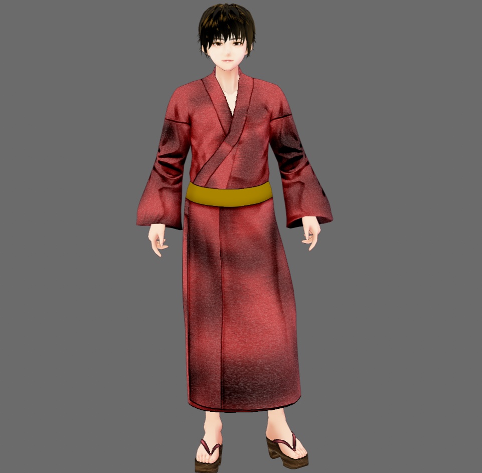 【Vroid】貴方だけの浴衣を仕立てよう(男性用/浴衣+小物セット)