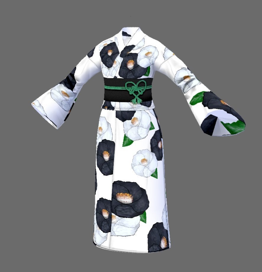 【Vroid】おてんば娘の浴衣セット(女性用/草履・下駄付)