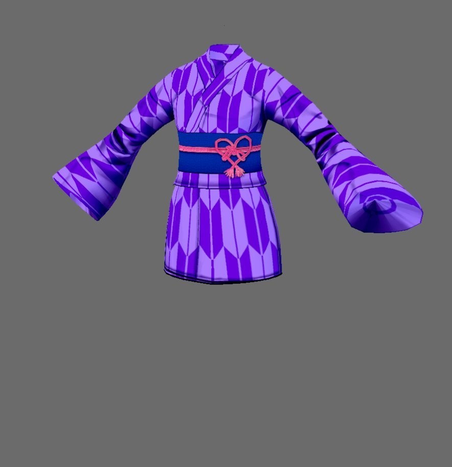 【Vroid】おてんば娘の浴衣セット(女性用/草履・下駄付)