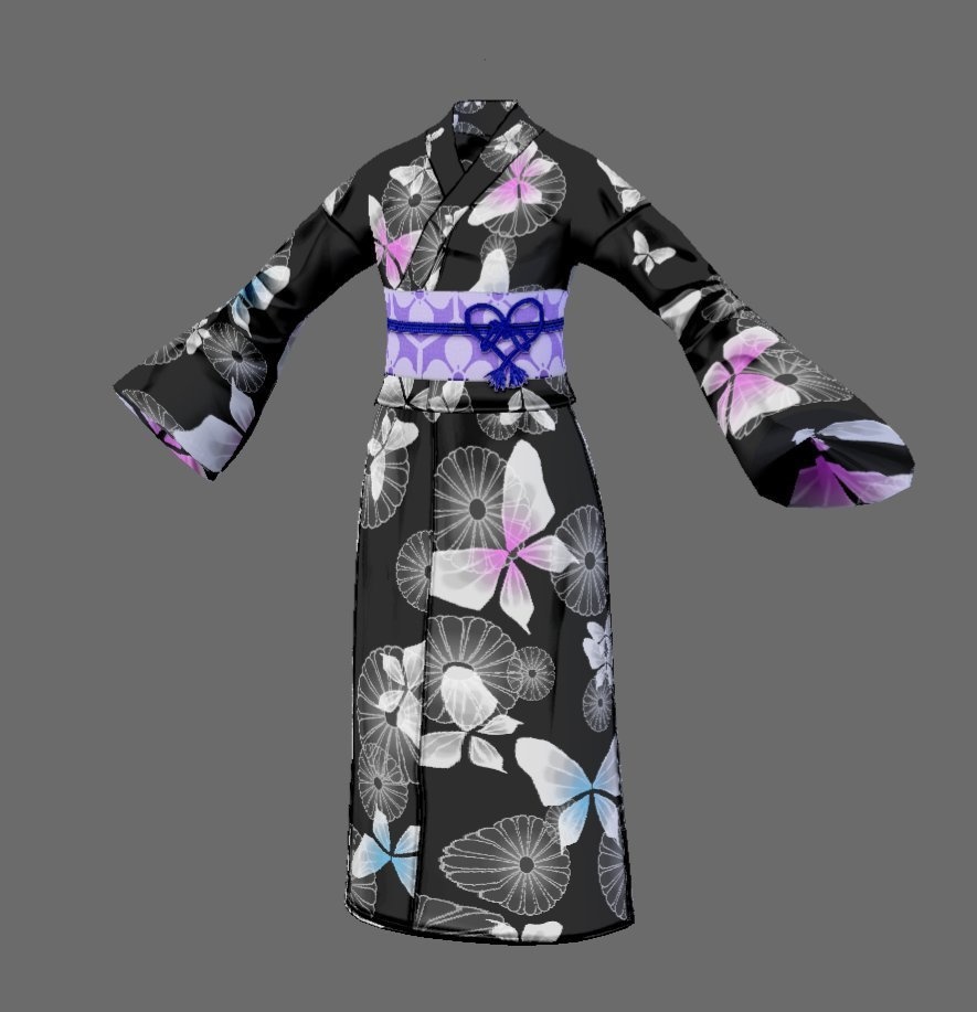 【Vroid】おてんば娘の浴衣セット(女性用/草履・下駄付)