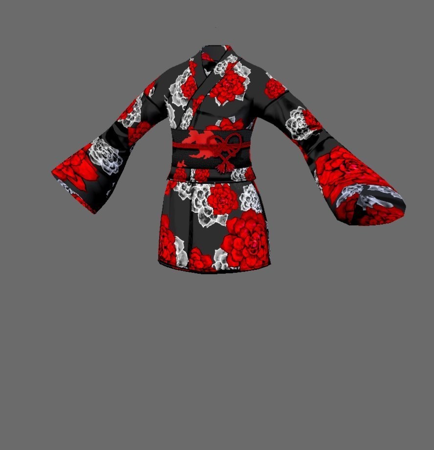 【Vroid】おてんば娘の浴衣セット(女性用/草履・下駄付)