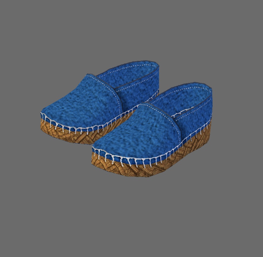 【Vroid】エスパドリーユ風シューズ(男女兼用/全10色/無料版あり)