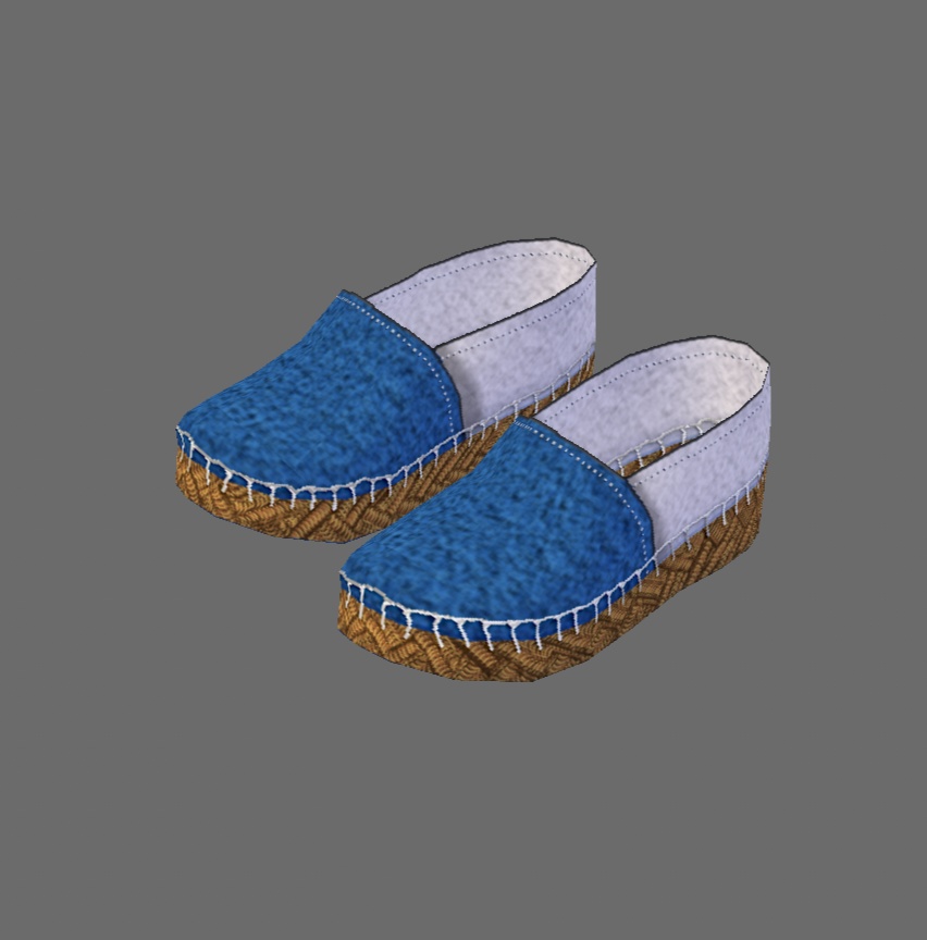 【Vroid】エスパドリーユ風シューズ(男女兼用/全10色/無料版あり)