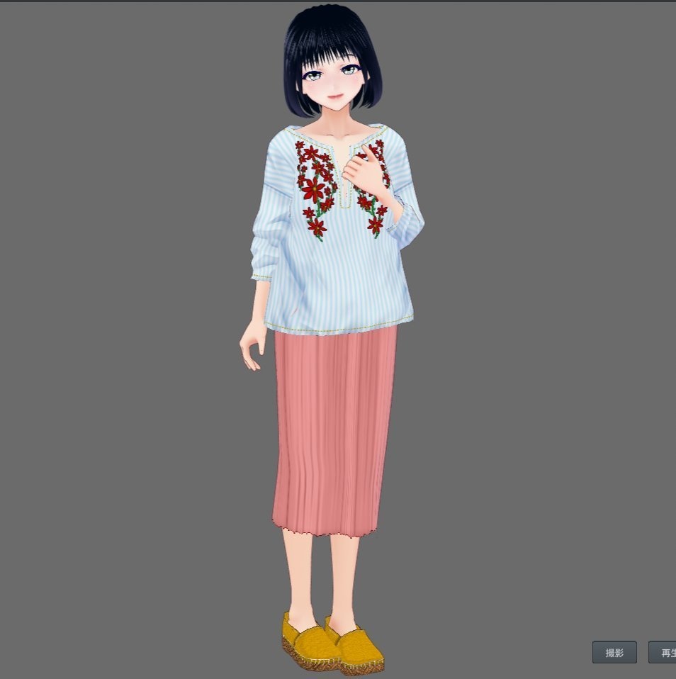 【Vroid】エスパドリーユ風シューズ(男女兼用/全10色/無料版あり)