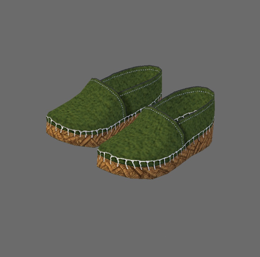 【Vroid】エスパドリーユ風シューズ(男女兼用/全10色/無料版あり)