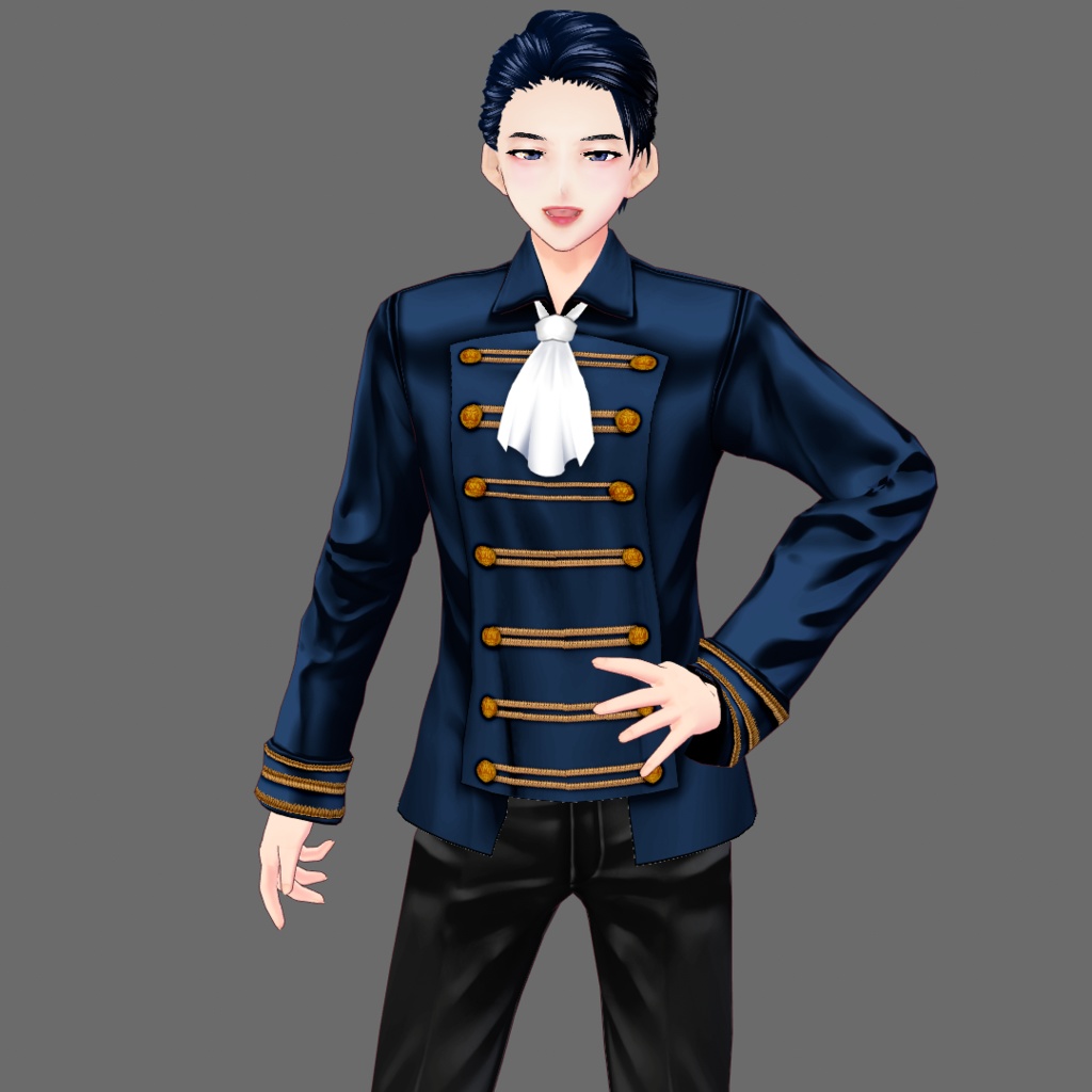 【Vroid】ナポレオンジャケット(男女兼用/全4色+ズボンorスカート付)