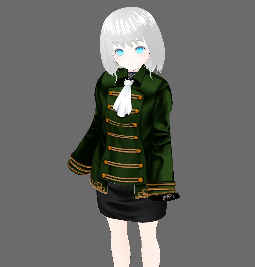 【Vroid】ナポレオンジャケット(男女兼用/全4色+ズボンorスカート付)