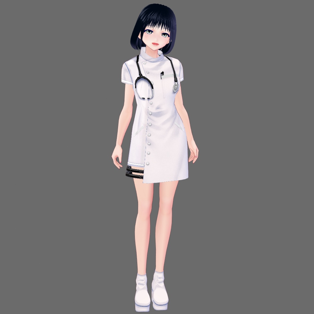 【Vroid】アシンメトリーナース服(男女兼用/全8色)