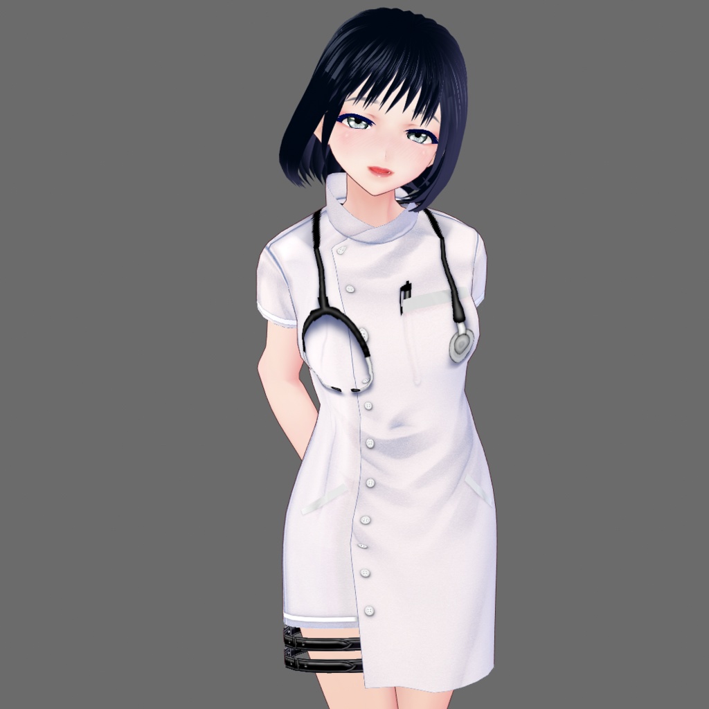 【Vroid】アシンメトリーナース服(男女兼用/全8色)