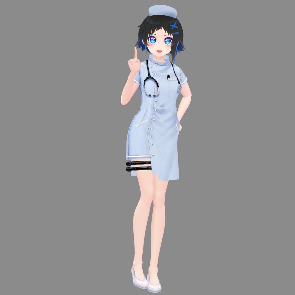 【Vroid】アシンメトリーナース服(男女兼用/全8色)