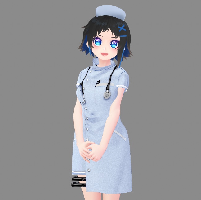 【Vroid】アシンメトリーナース服(男女兼用/全8色)