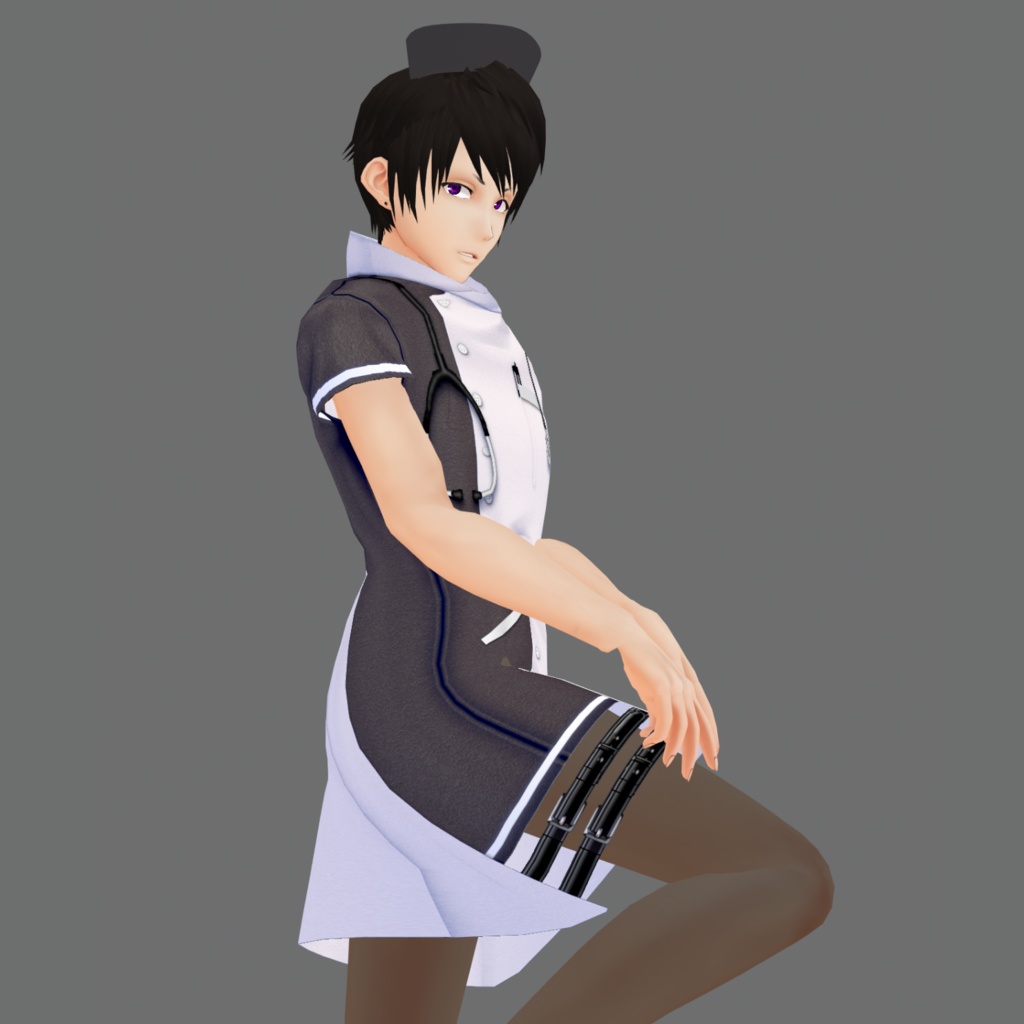 【Vroid】アシンメトリーナース服(男女兼用/全8色)