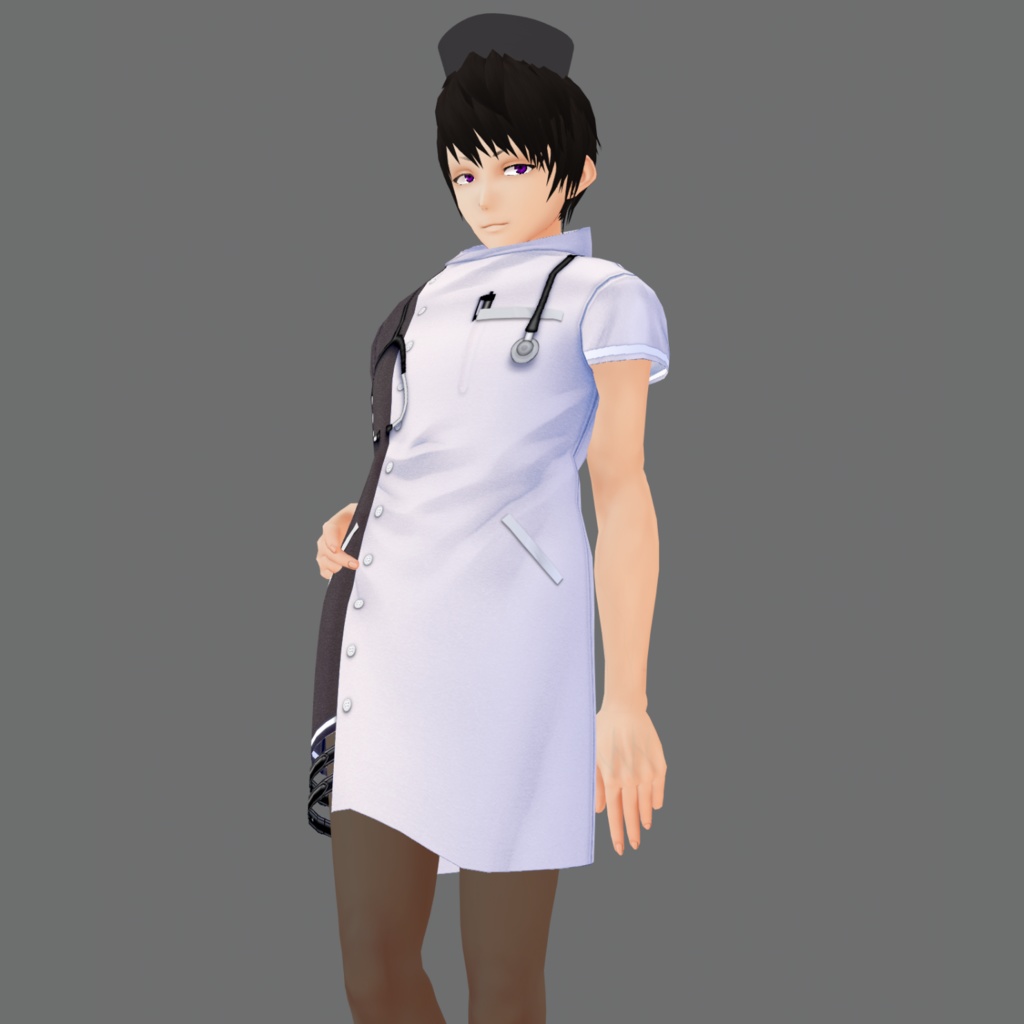 【Vroid】アシンメトリーナース服(男女兼用/全8色)