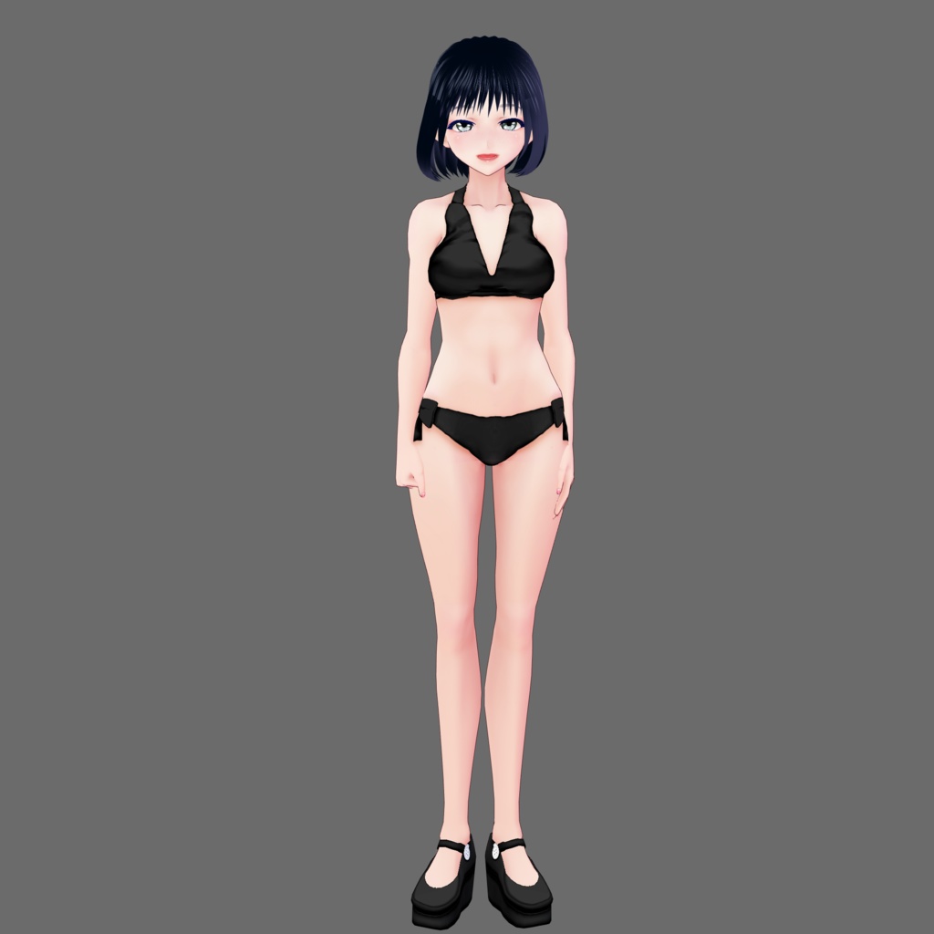 【Vroid】オフショルパレオ付きビキニ(男女兼用/全4色)