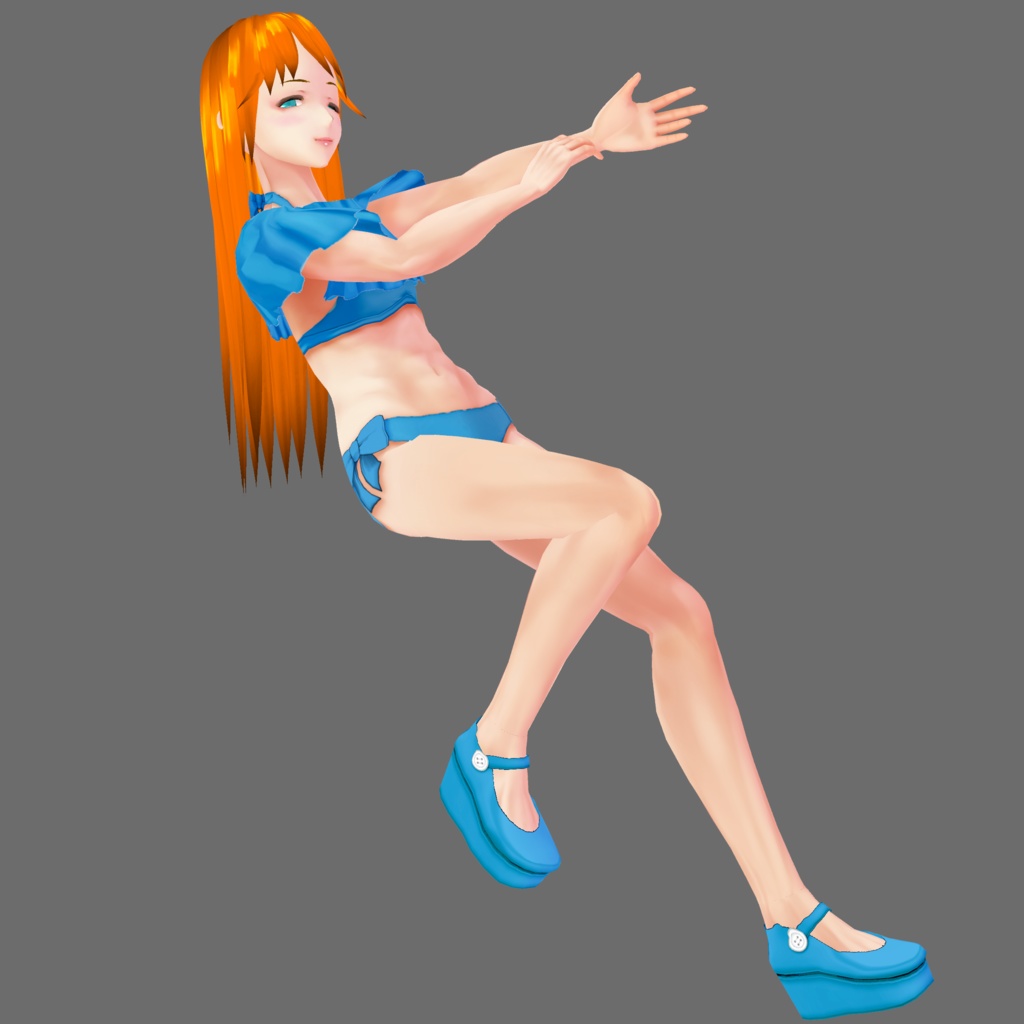 【Vroid】オフショルパレオ付きビキニ(男女兼用/全4色)