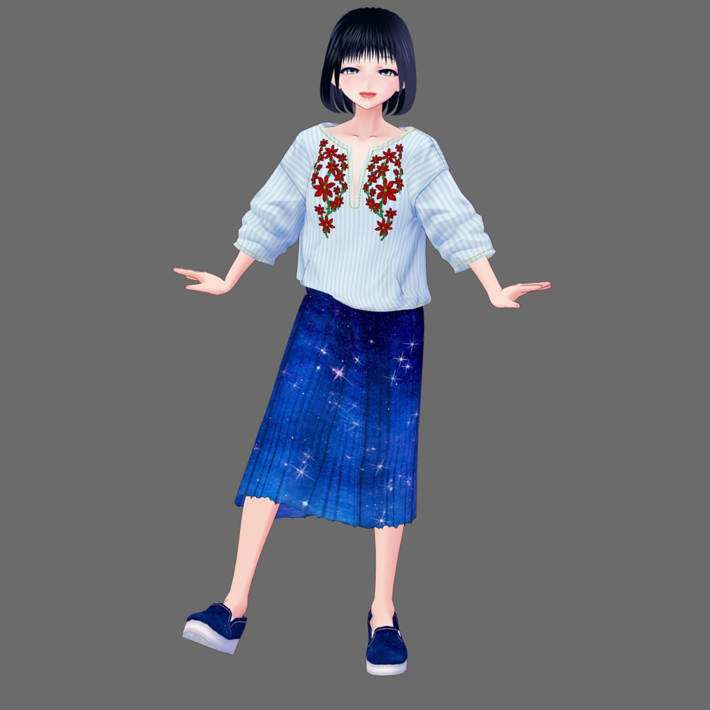 【Vroid】宇宙柄テクスチャセット(男女兼用/全14着)