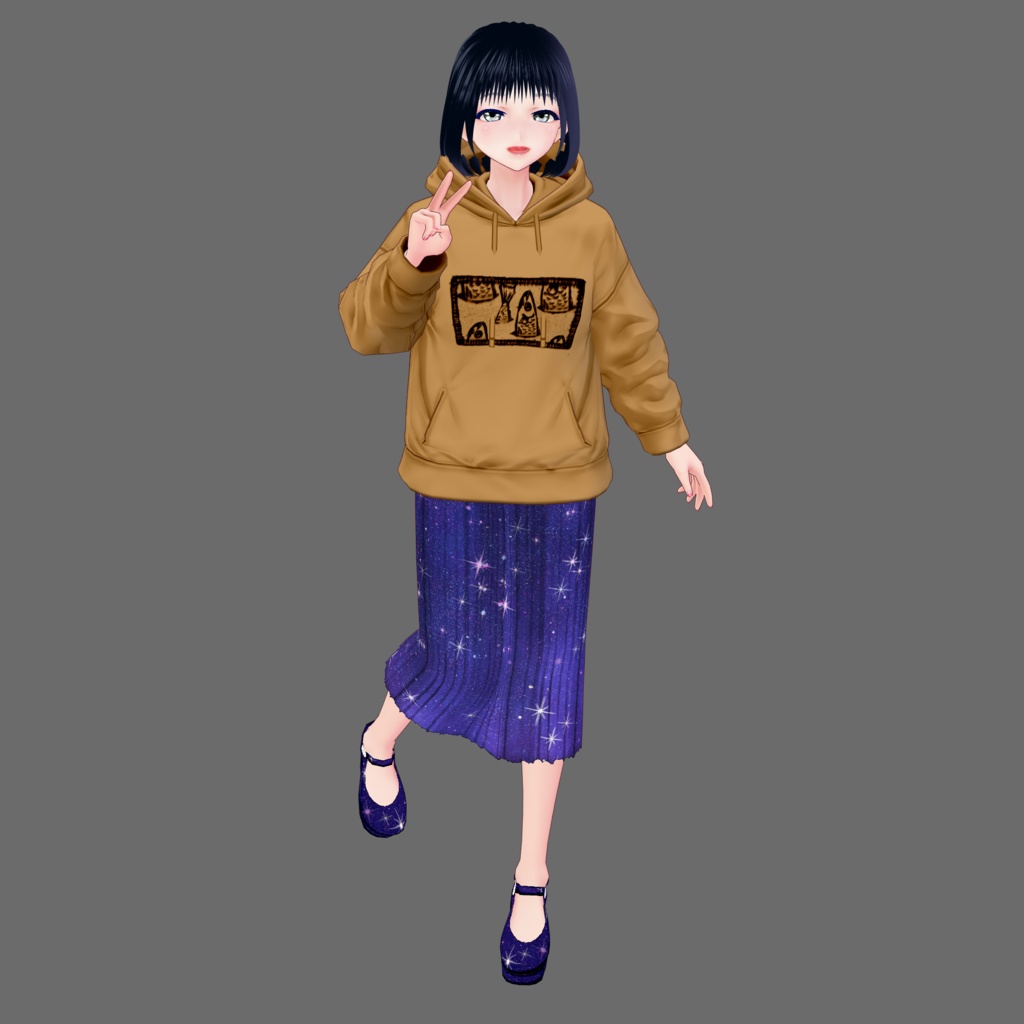 【Vroid】宇宙柄テクスチャセット(男女兼用/全14着)