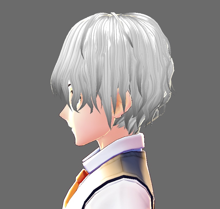 【Vroid】ウェーブヘア・ヘアプリセット(男性用前髪2パターン)