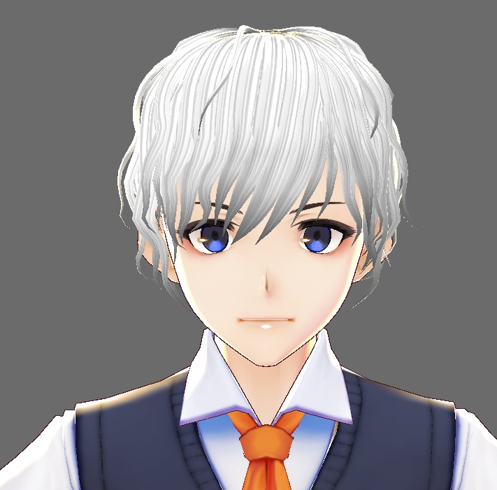 【Vroid】ウェーブヘア・ヘアプリセット(男性用前髪2パターン)