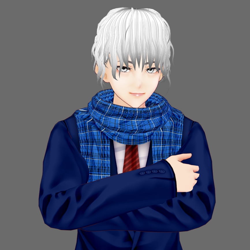 【Vroid】ウェーブヘア・ヘアプリセット(男性用前髪2パターン)