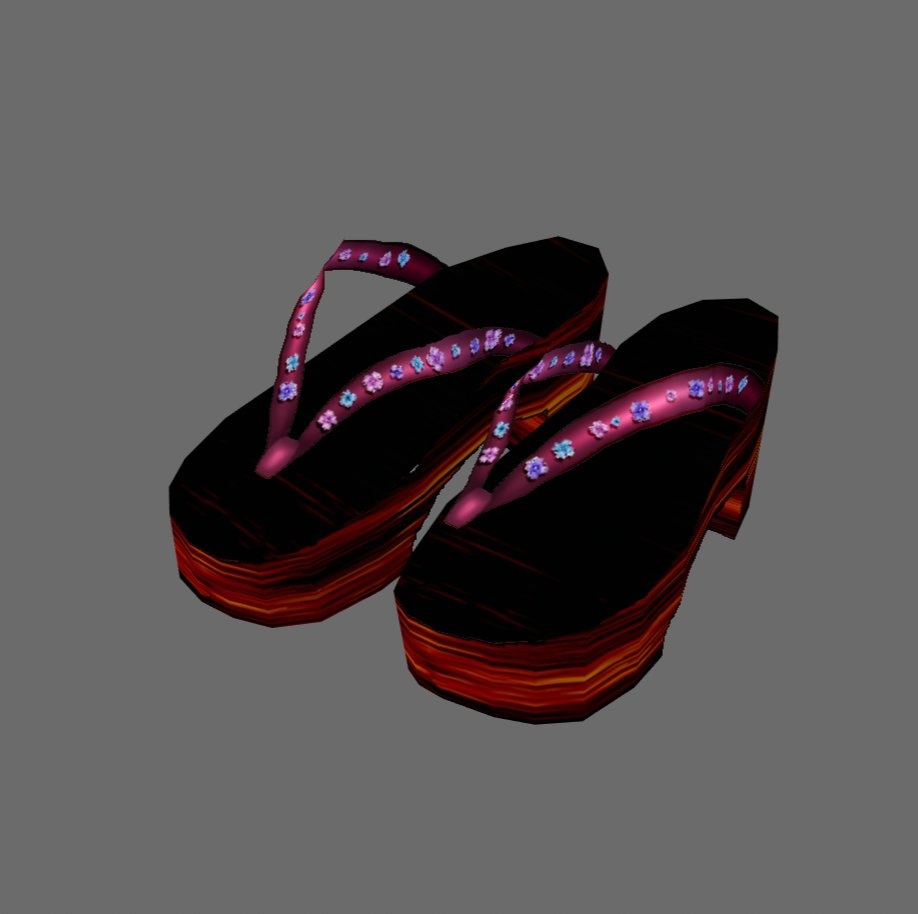 【Vroid】六月水無月・紫陽花柄浴衣(女性・女装用/全3色+下駄付)