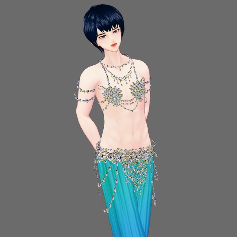 【Vroid】人魚姫のジュエリードレス(男女兼用/全3色)