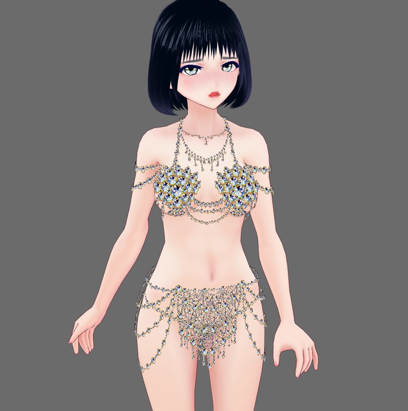 【Vroid】人魚姫のジュエリードレス(男女兼用/全3色)