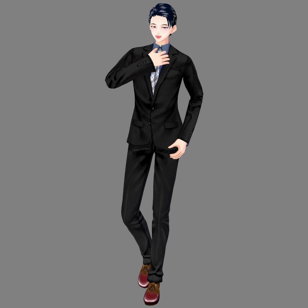 【Vroid】革靴風メンズライクシューズ(オリジナルシューズ作成キット)