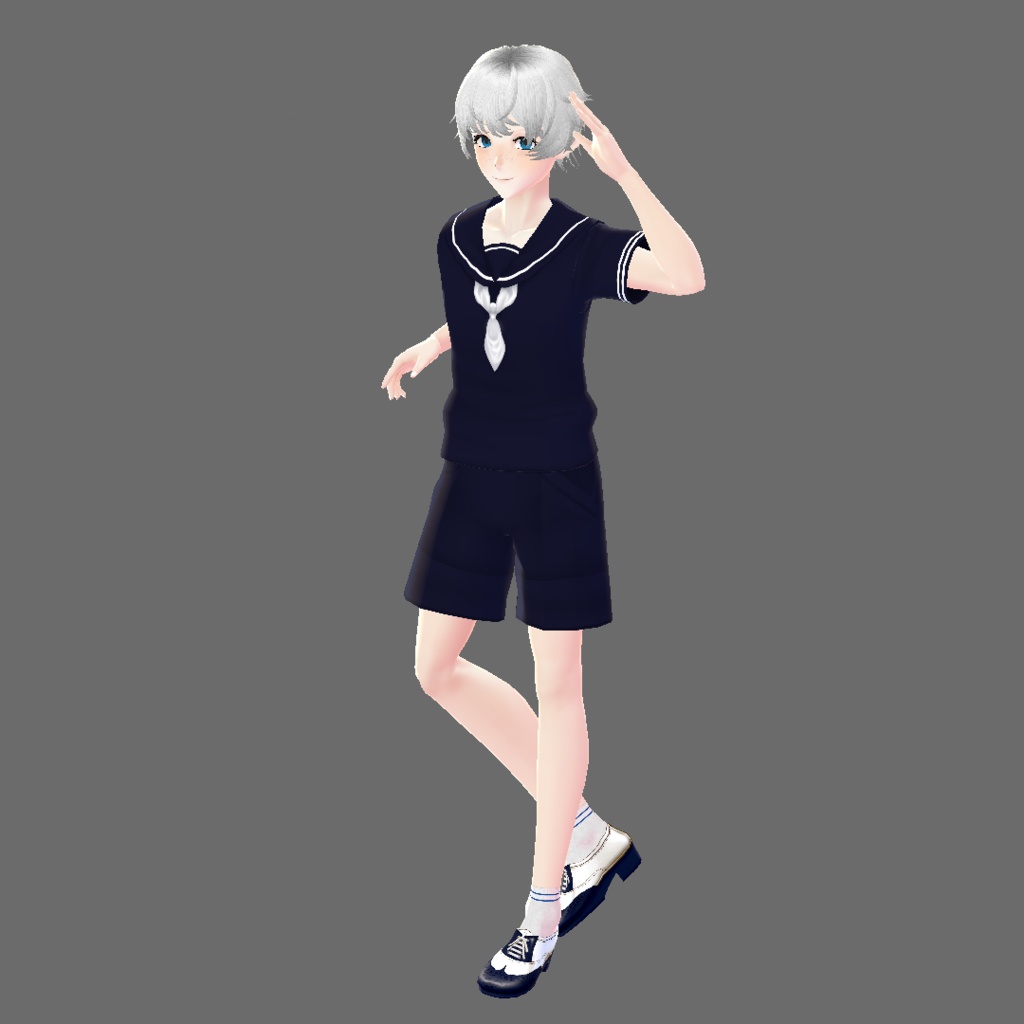 【Vroid】革靴風メンズライクシューズ(オリジナルシューズ作成キット)