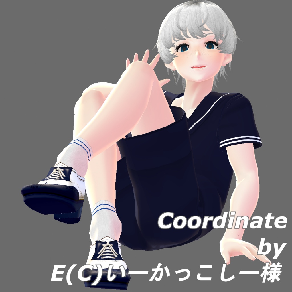 【Vroid】革靴風メンズライクシューズ(オリジナルシューズ作成キット)