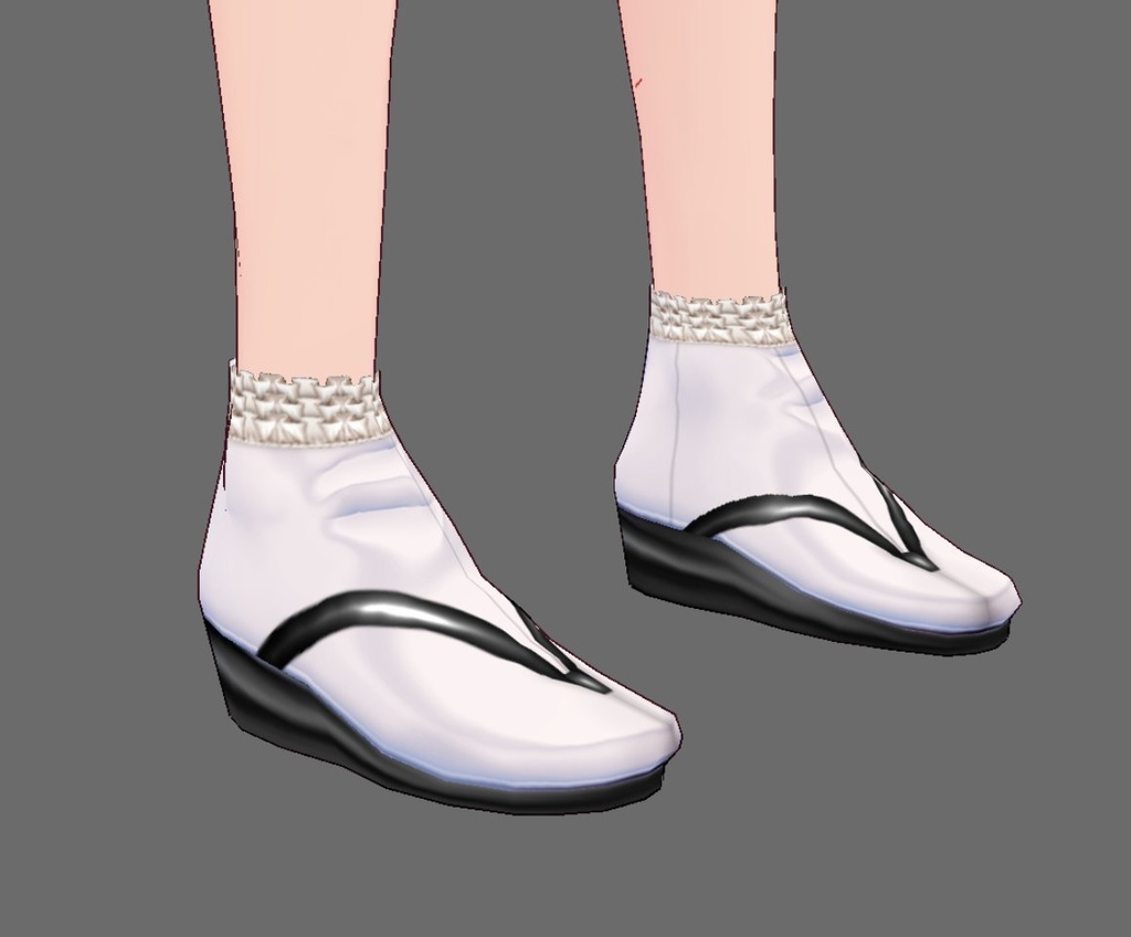 【Vroid】九月長月・レース付彼岸花柄浴衣(女性・女装用/2色8パターン+草履付)