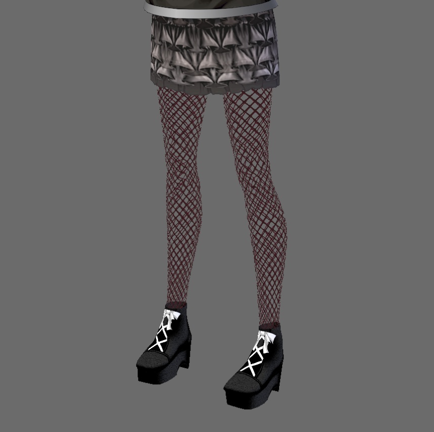 【Vroid】翼付きハロウィンツーピースドレス(男女兼用/全5色)