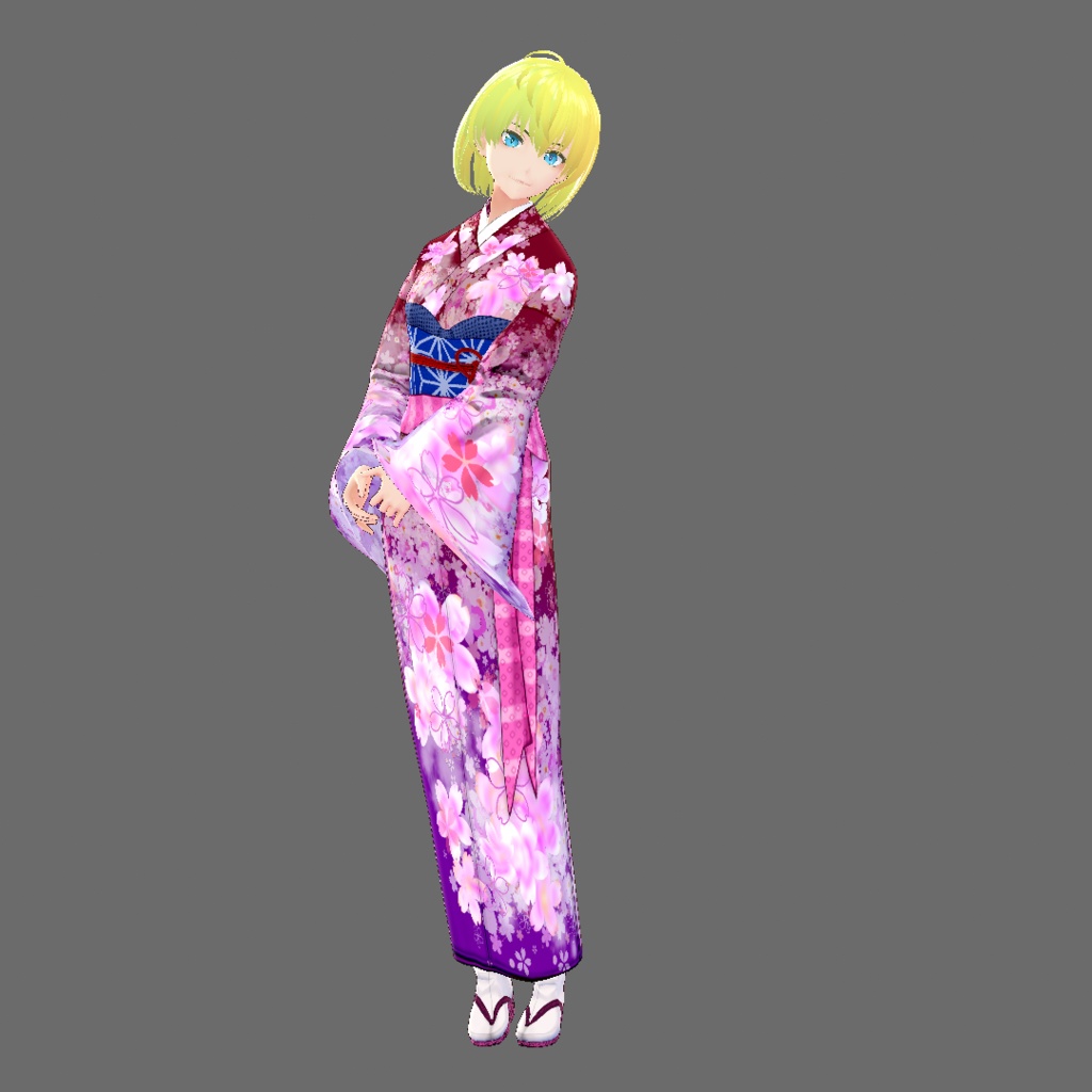 【Vroid】選んで作る貴方だけの華やか着物(追加パーツ&コーデ済み着物)【女性/女装用】